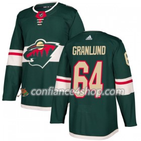 Adidas Maillot de Hockey Minnesota Wild Mikael Granlund 64 2017-2018 Vert Authentic - Homme